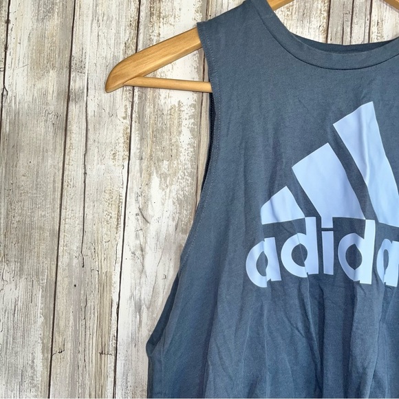Adidas Blue Knot Front Tank - Picture 2 of 5